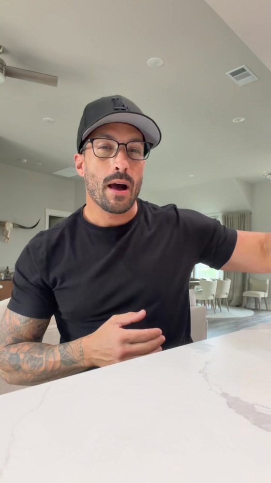 Magic Spoon ad: a still from a talking-head video, a man at a kitchen counter