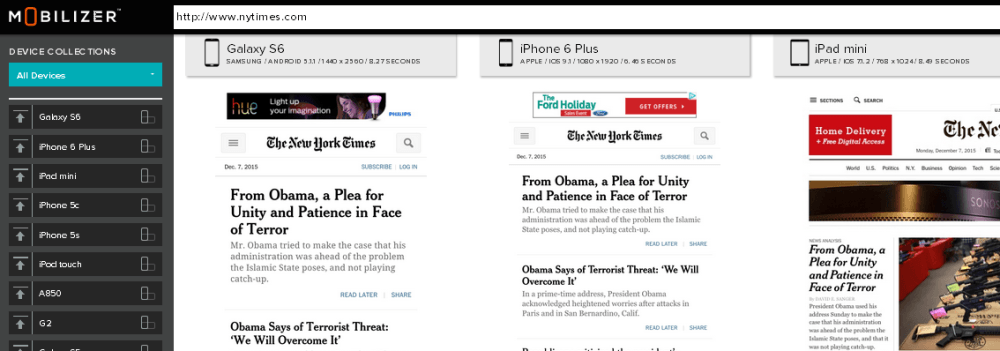 ny times screenshot on different mobile devices