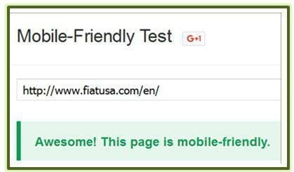 mobile-friendly test results