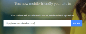 Google mobile friendly testing tool