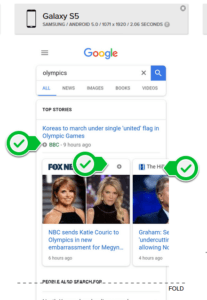 Accelerated Mobile Pages at top of page